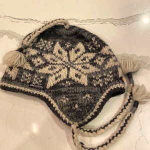 Everest Design Wool Fair Isle Knit Sherpa Hat